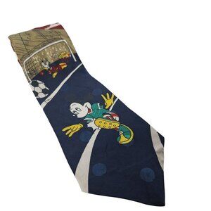 Vintage Disney Mickey Unlimited Soccer Necktie Italy